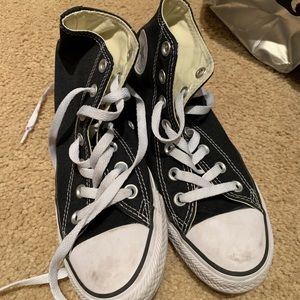 Black hightop converse